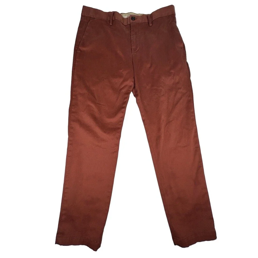 Banana Republic Pants Mens 33x30 Rust Slim Rapid Movement Chino Stretch Preppy